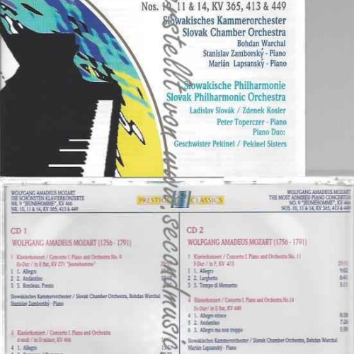 CD-- Wolfgang Amadeus Mozart - Die schönsten Klavierkonzerte