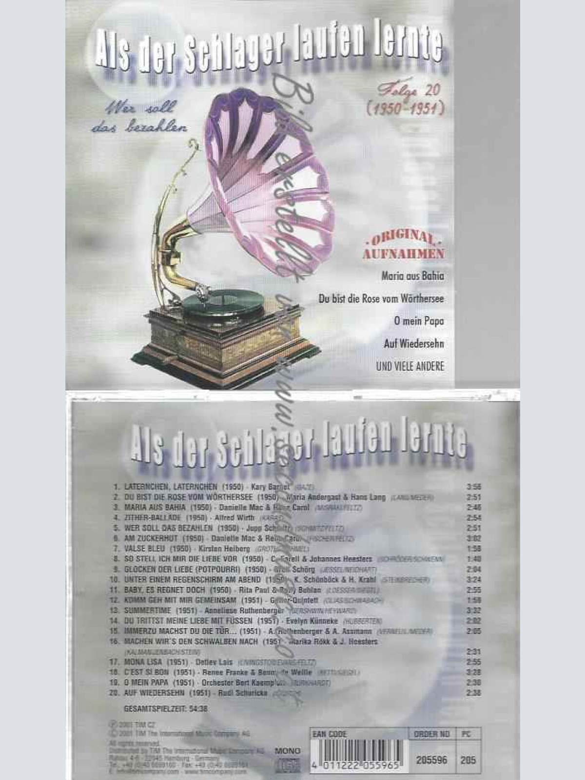 CD-- Als der Schlager Laufen Lernte Folge 20 (1950-1951