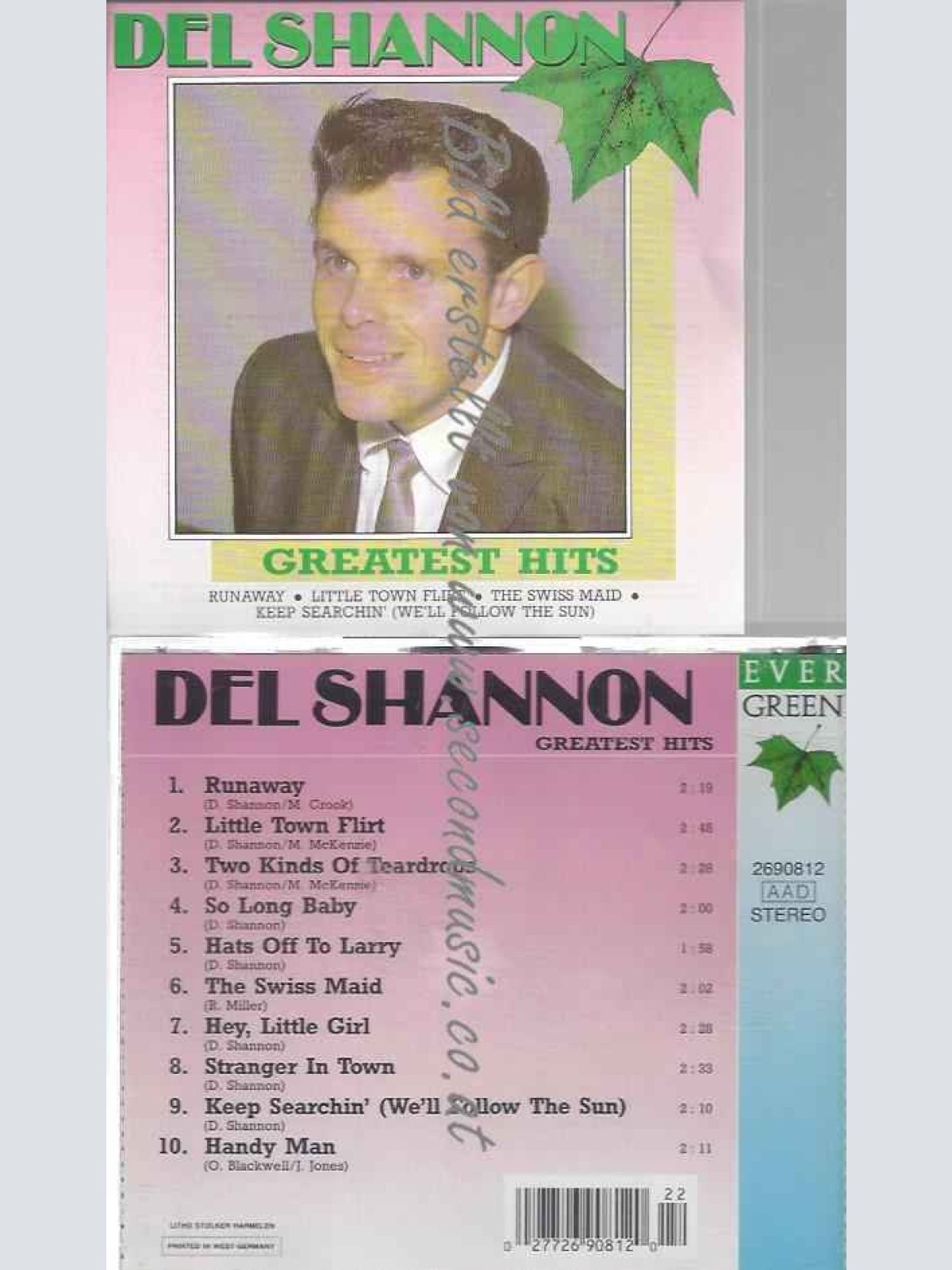 CD--DEL SHANNON--GREATEST HITS ( TRACKS)
