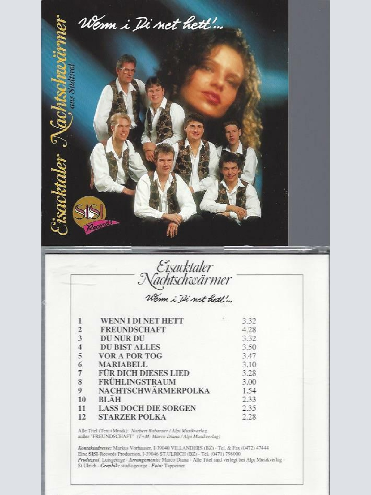 CD--Eisacktaler Nachtschwärmer  -- Wenn i di net hett