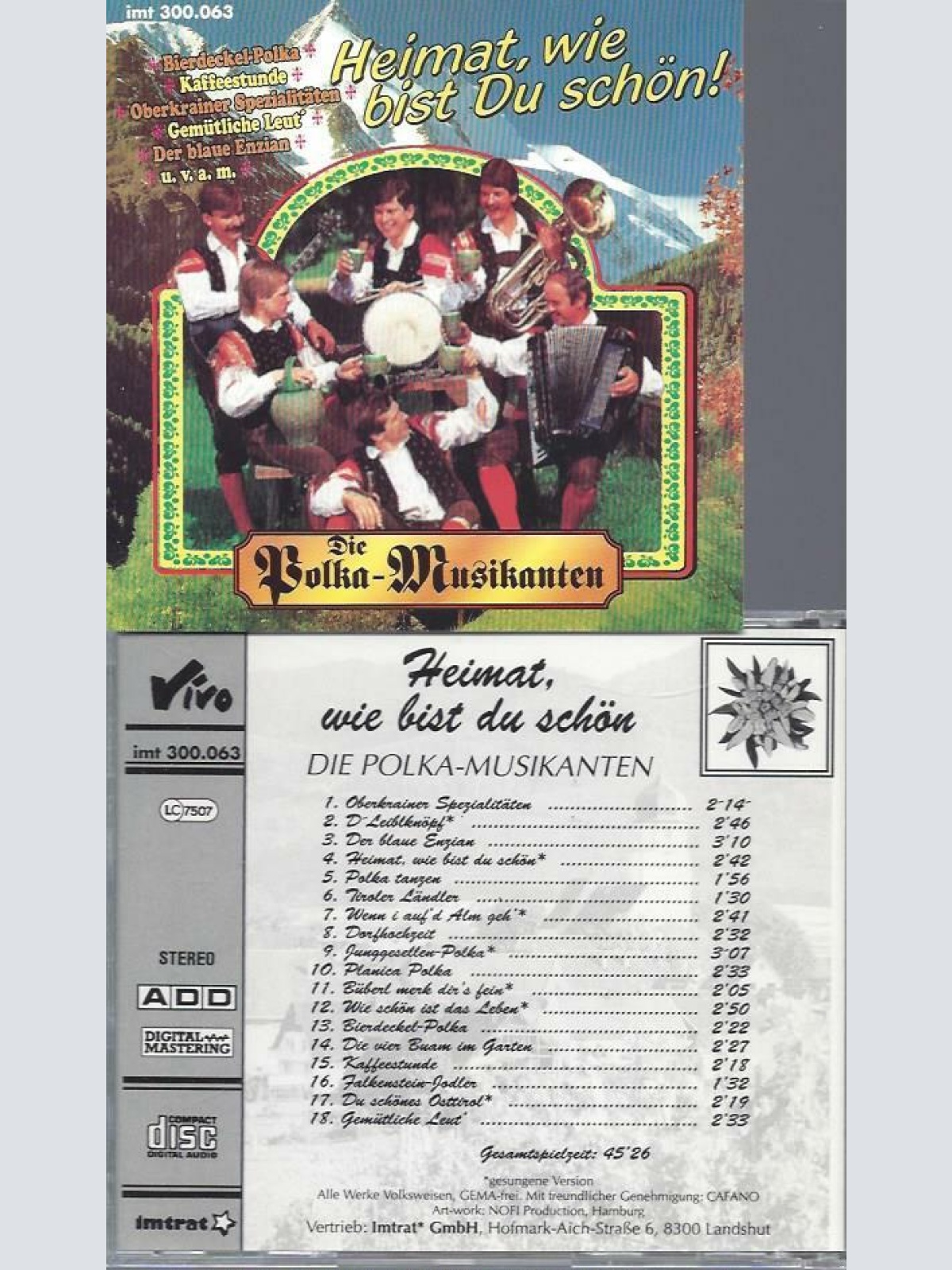 CD--Die Polka Musikanten — Heimat wie bist du schön-