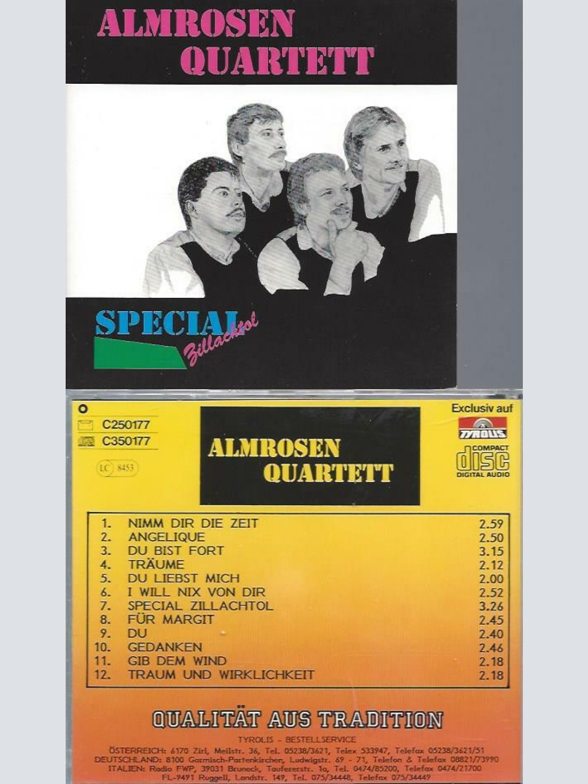 CD--Almrosen Quartett — Special Zillachtol