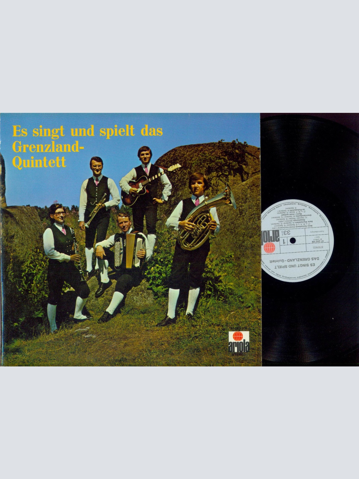 LP--Grenzland Quintett Es singt und spielt das