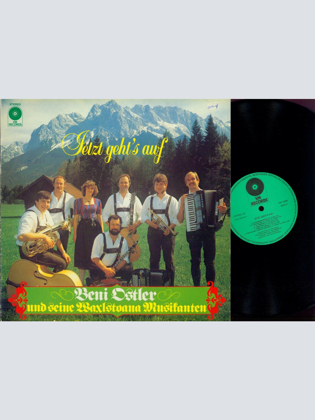 LP--Beni Ostler Und Seine Waxlstoana Musikanten – Jetzt Geht's Auf  //NM / VG