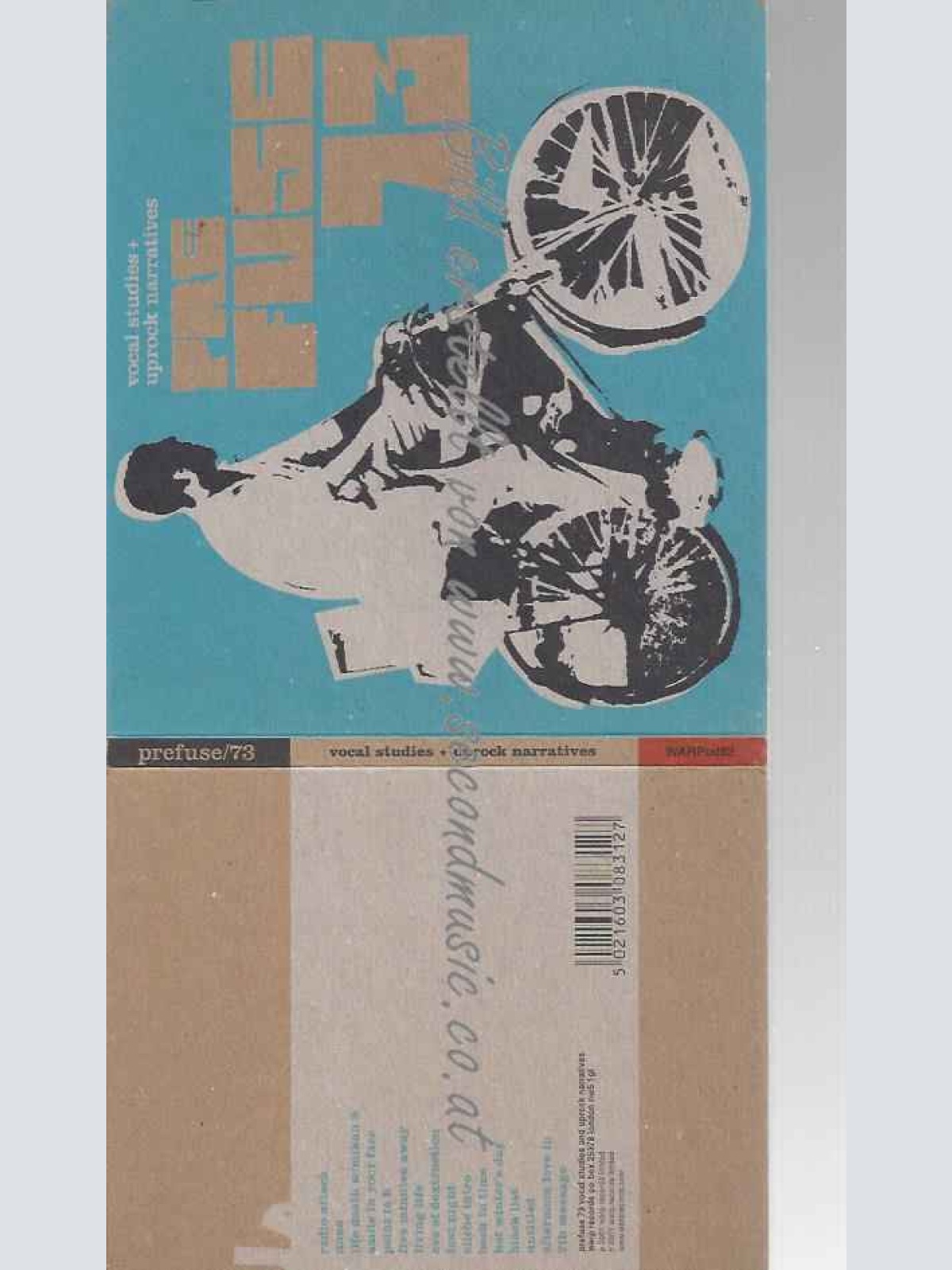 CD--Prefuse   --Vocal Studies & Uprock Narratives