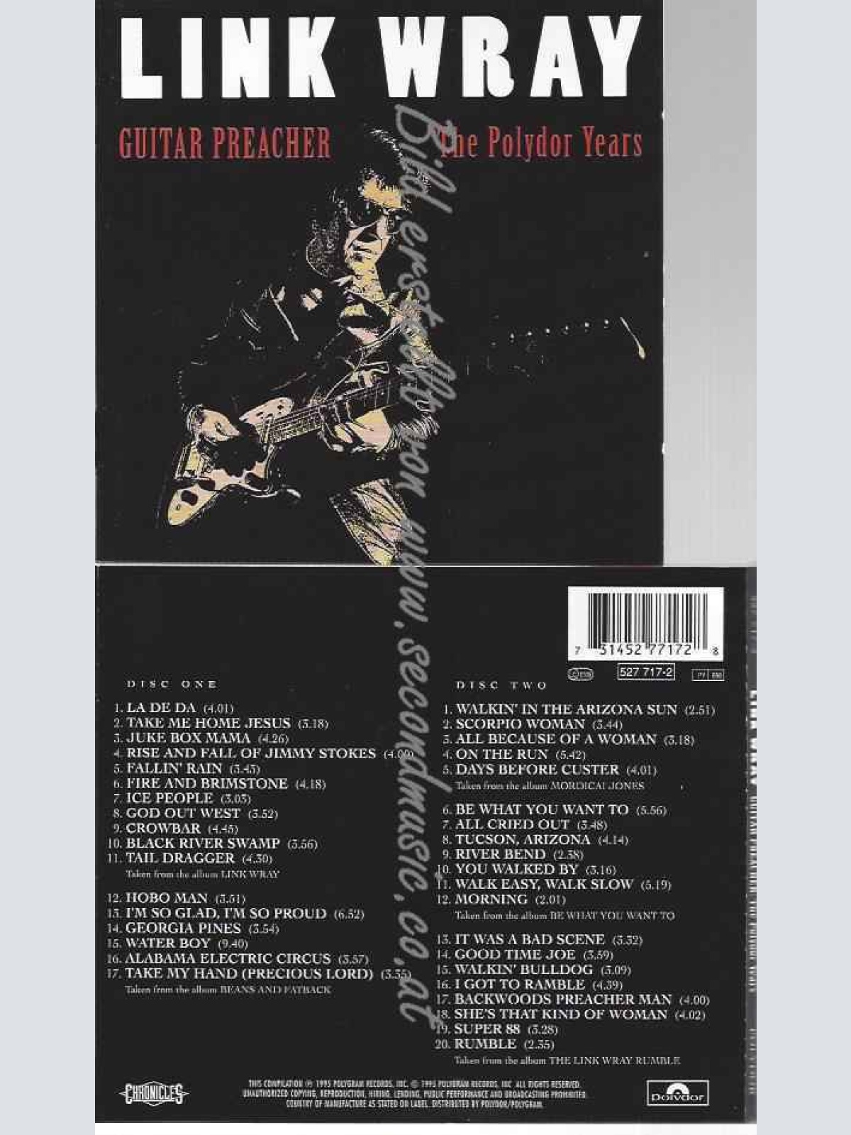 CD--olydor Years/ Link Wray  --Guitar Preacher