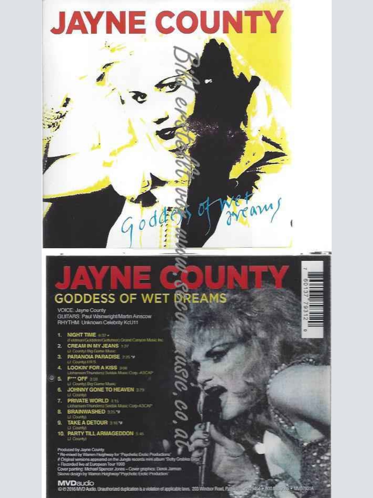 CD--Jayne County  --Goddess of Wet Dreams