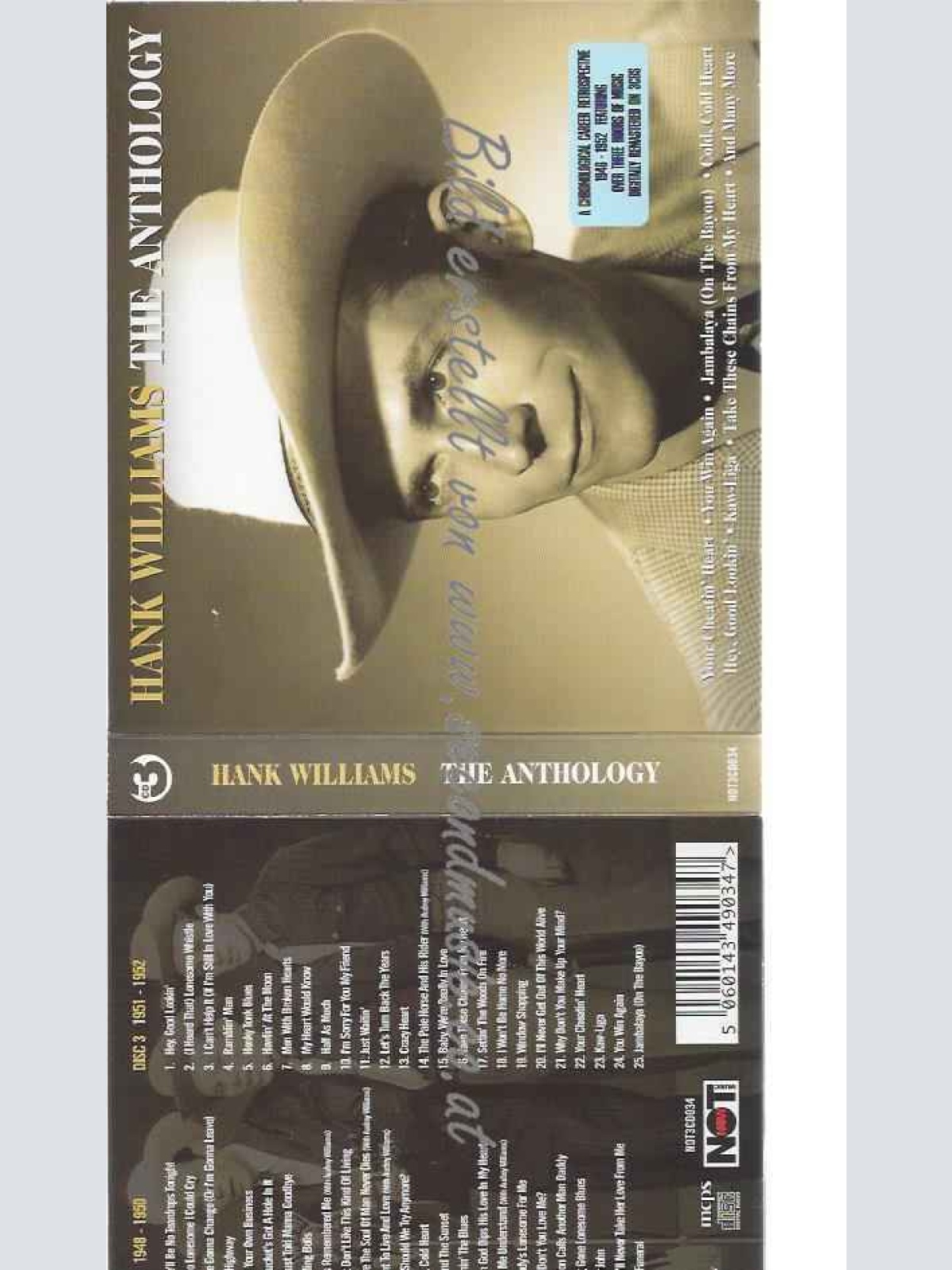 CD--Hank Williams Sr.  --Anthology
