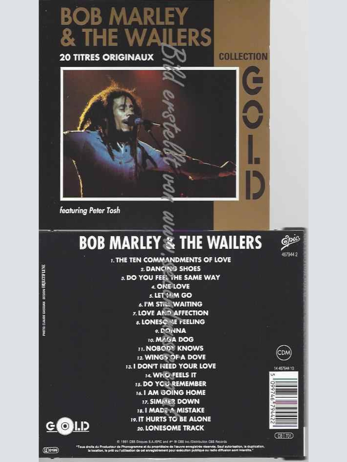 CD--Bob Marley  --Gold