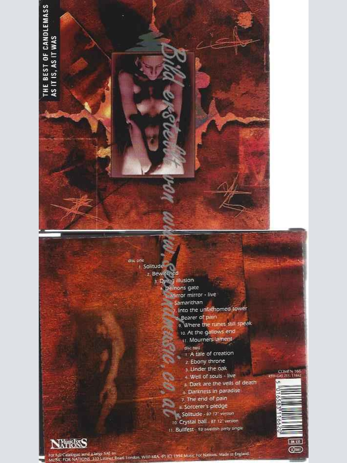 CD--Candlemass  --Best of...As It Was,As It Is