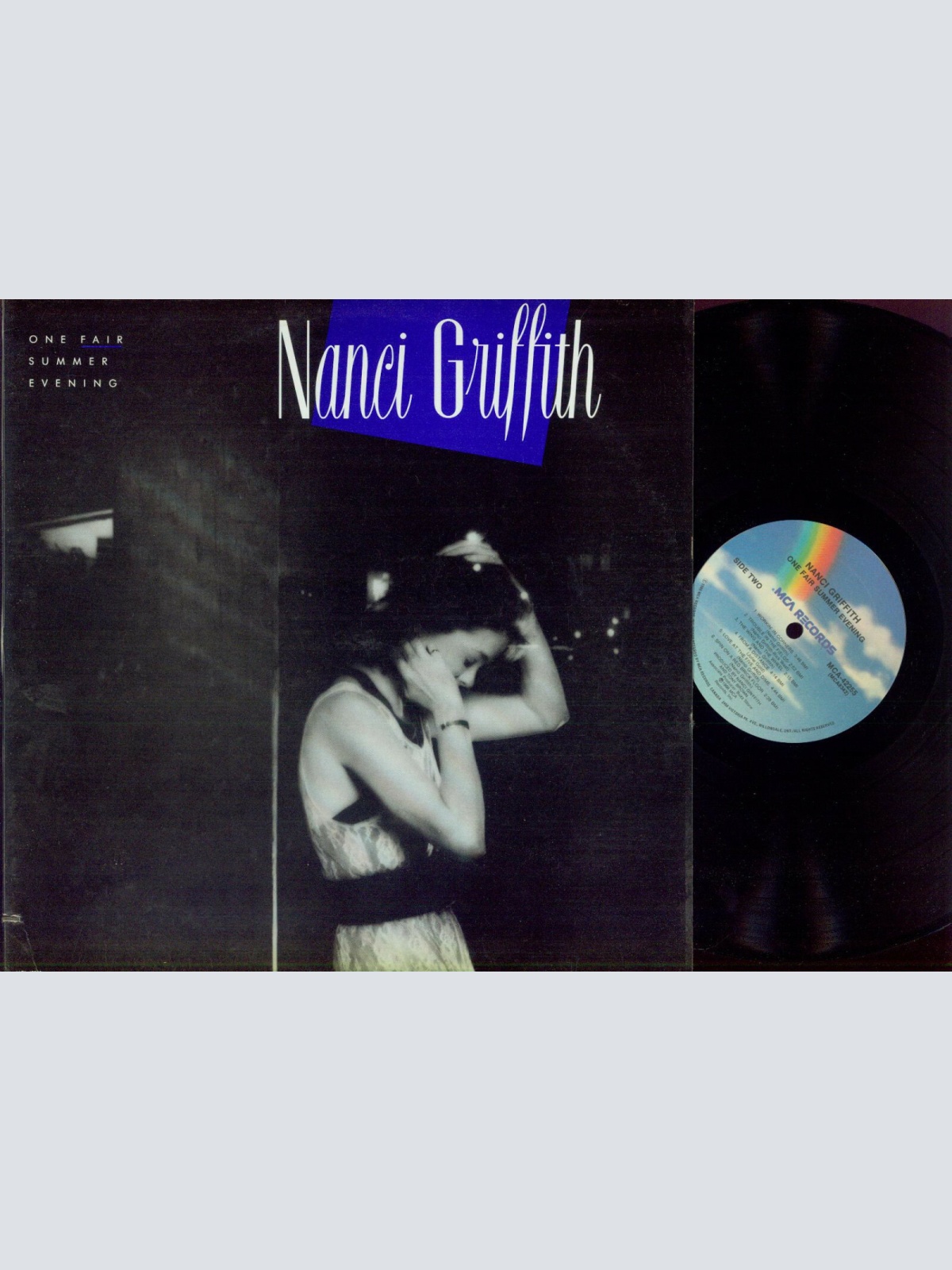 LP--Nanci Griffith – One Fair Summer Evening // Canada /Cutout