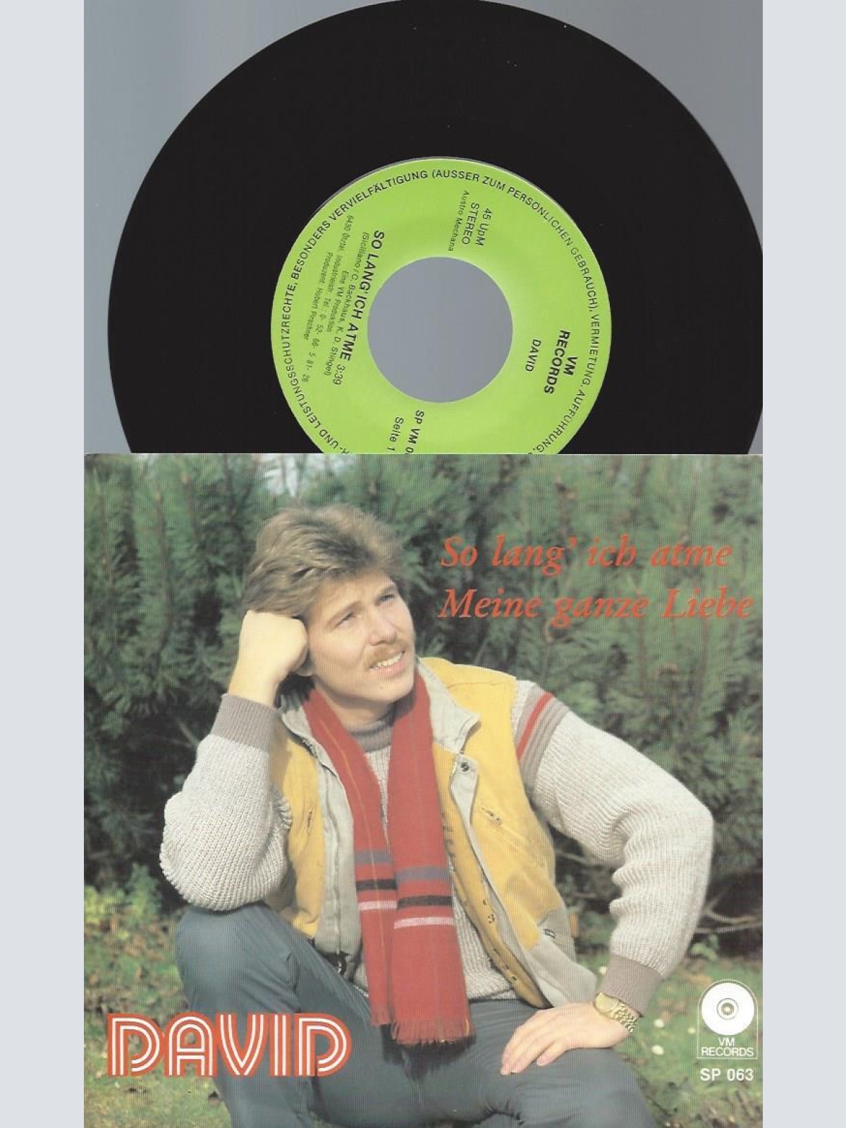 7" David  – So Lang' Ich Atme