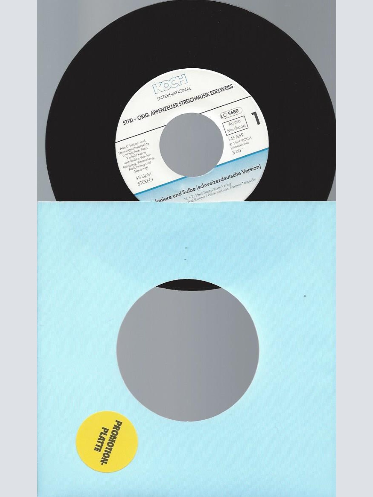 7" Stixi + Orig. Appenzeller Streichmusik Edelweiss – Schmiere Und Salbe