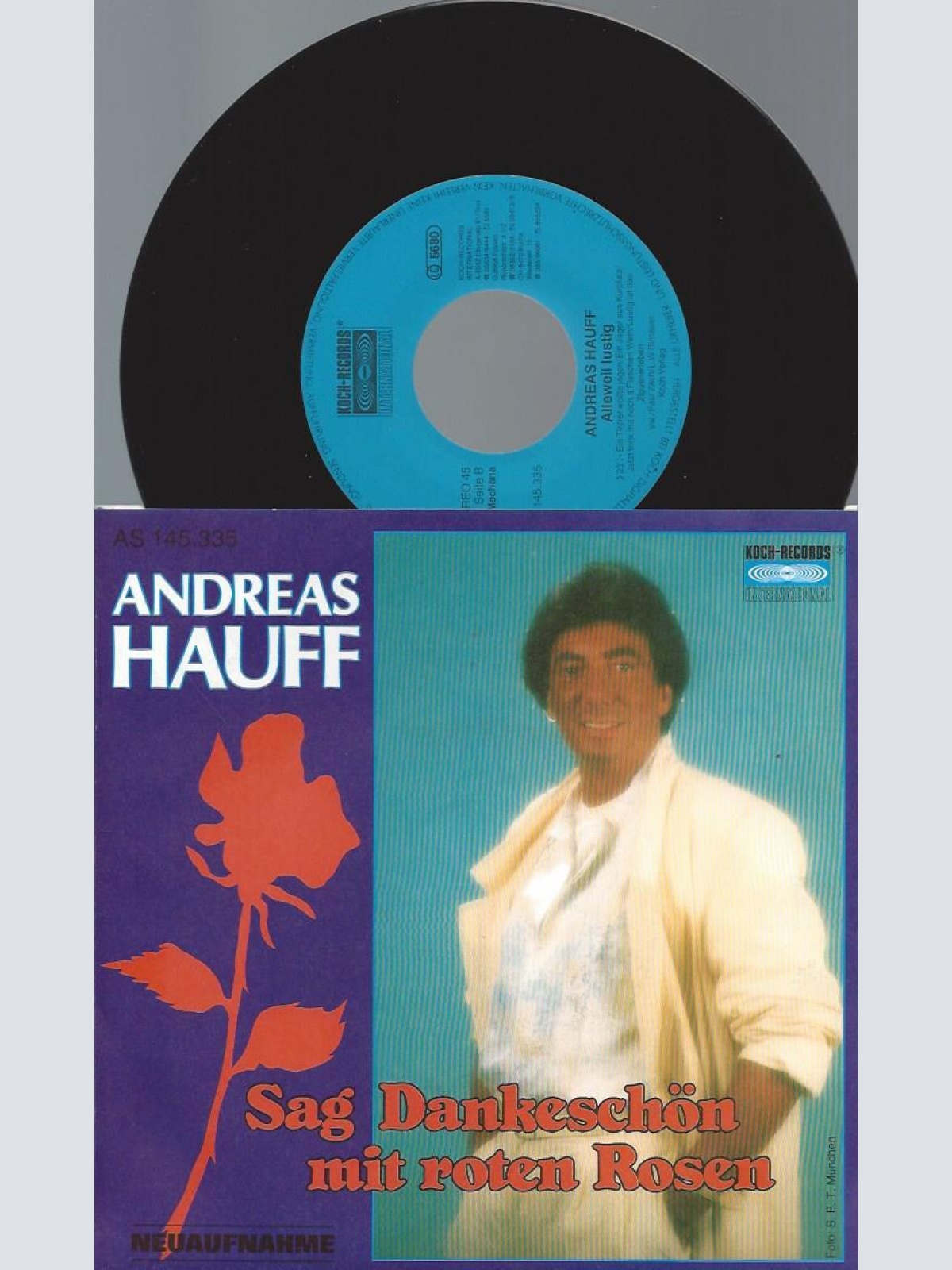 7" Andreas Hauff – Sag' Dankeschön Mit Roten Rosen