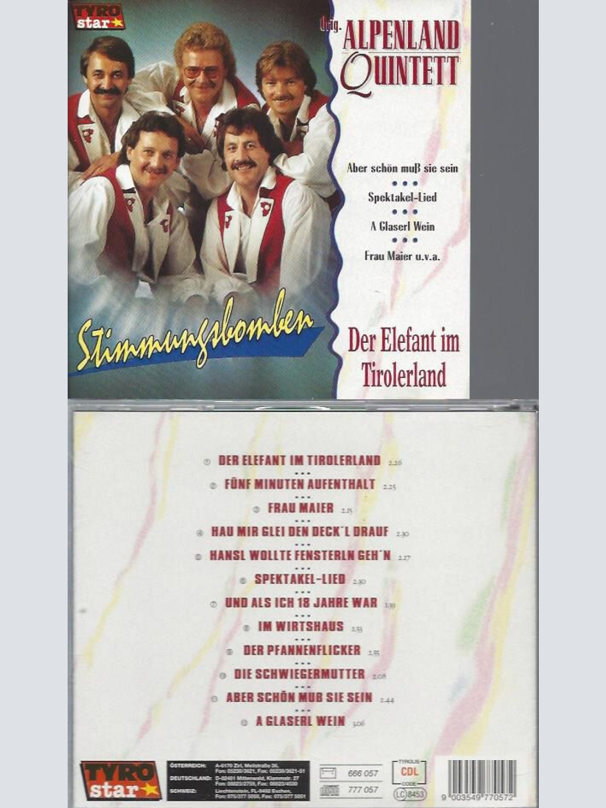 CD--Orig.  Alpenlandquintett --Stimmungsbomben