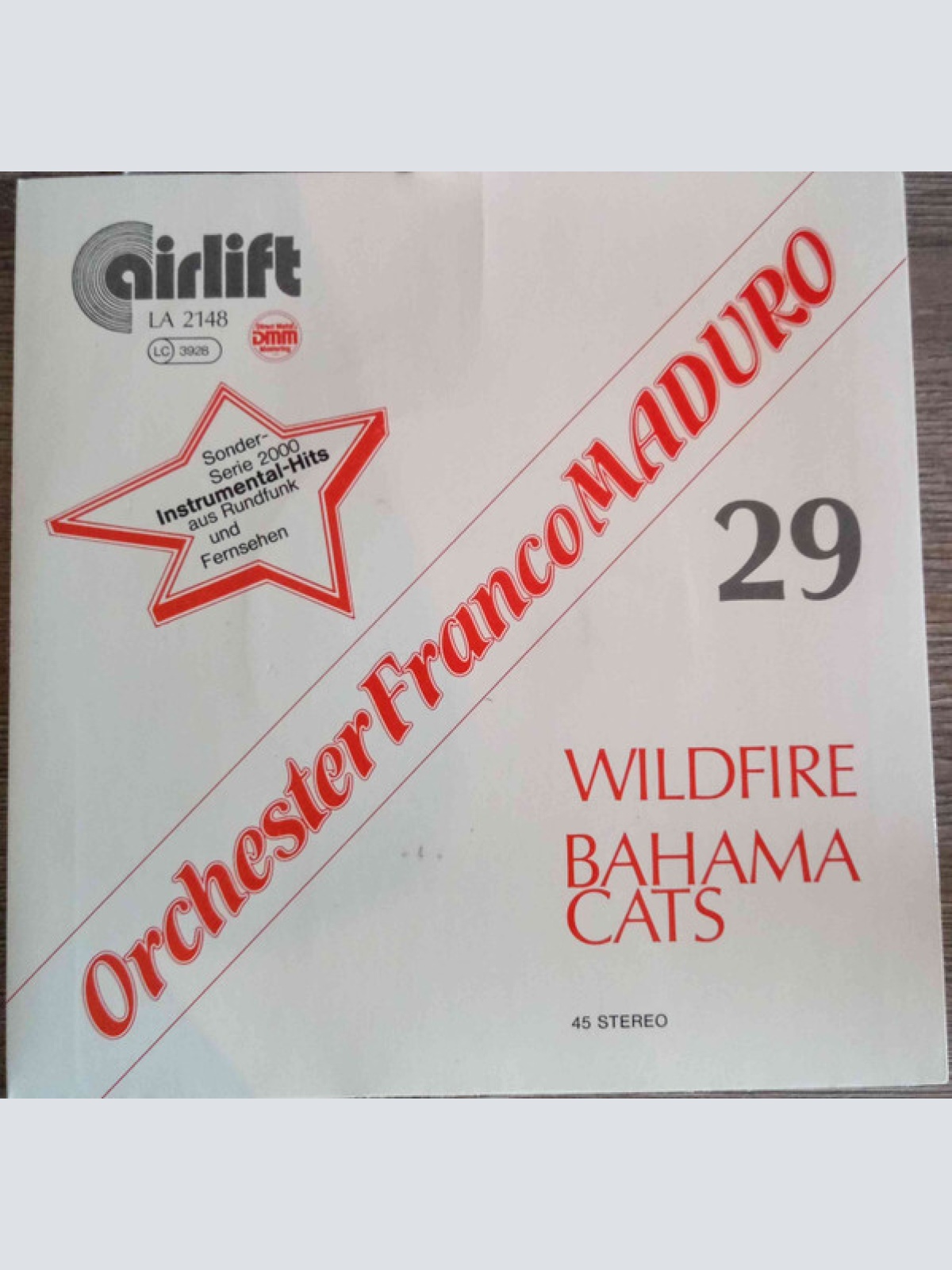 7", Single Orchester Franco Maduro - Wildfire / Bahama Cats