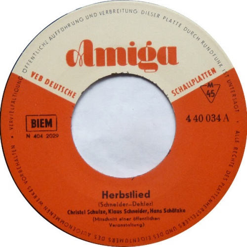 7", Single, Mono Christel Schulze, Klaus Schneider (2), Hans Schätzke - Herbs...