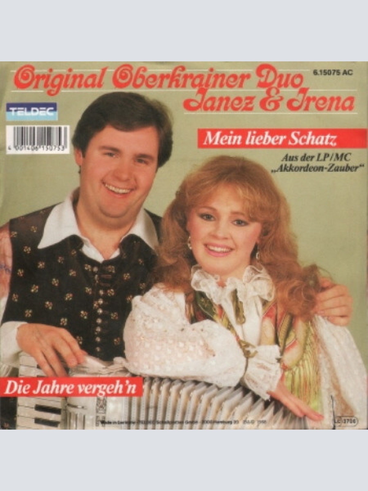 7", Single Das Original Oberkrainer Duo Janez & Irena - Mein Lieber Schatz