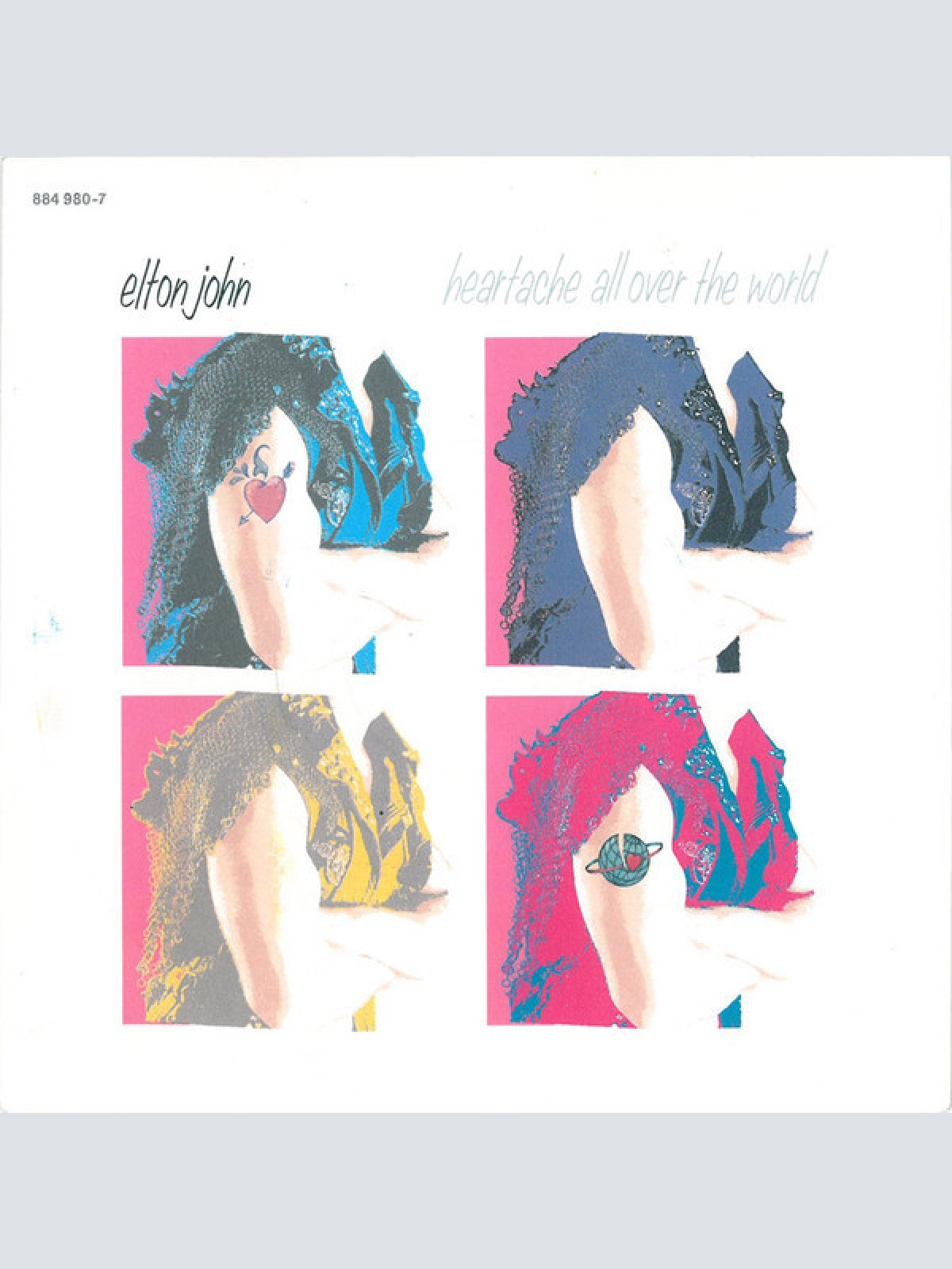 7", Single Elton John - Heartache All Over The World