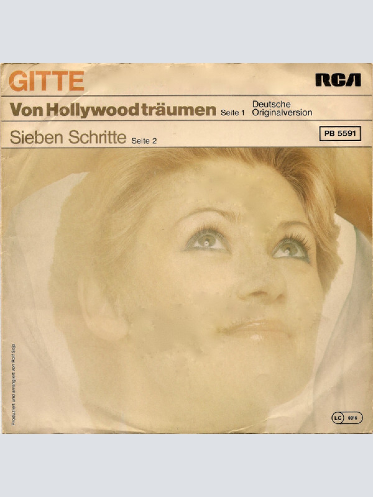 7", Single Gitte* - Von Hollywood Träumen