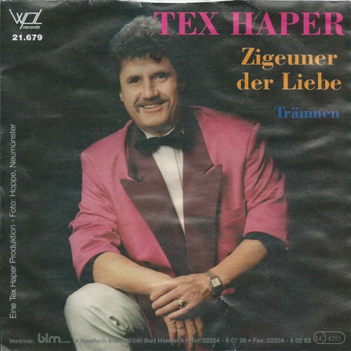 7", Single Tex Haper - Zigeuner Der Liebe