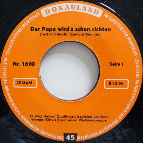 7" Helmut Qualtinger / Louise Martini Begleitet Von Kurt Werner Und Seiner Rh...
