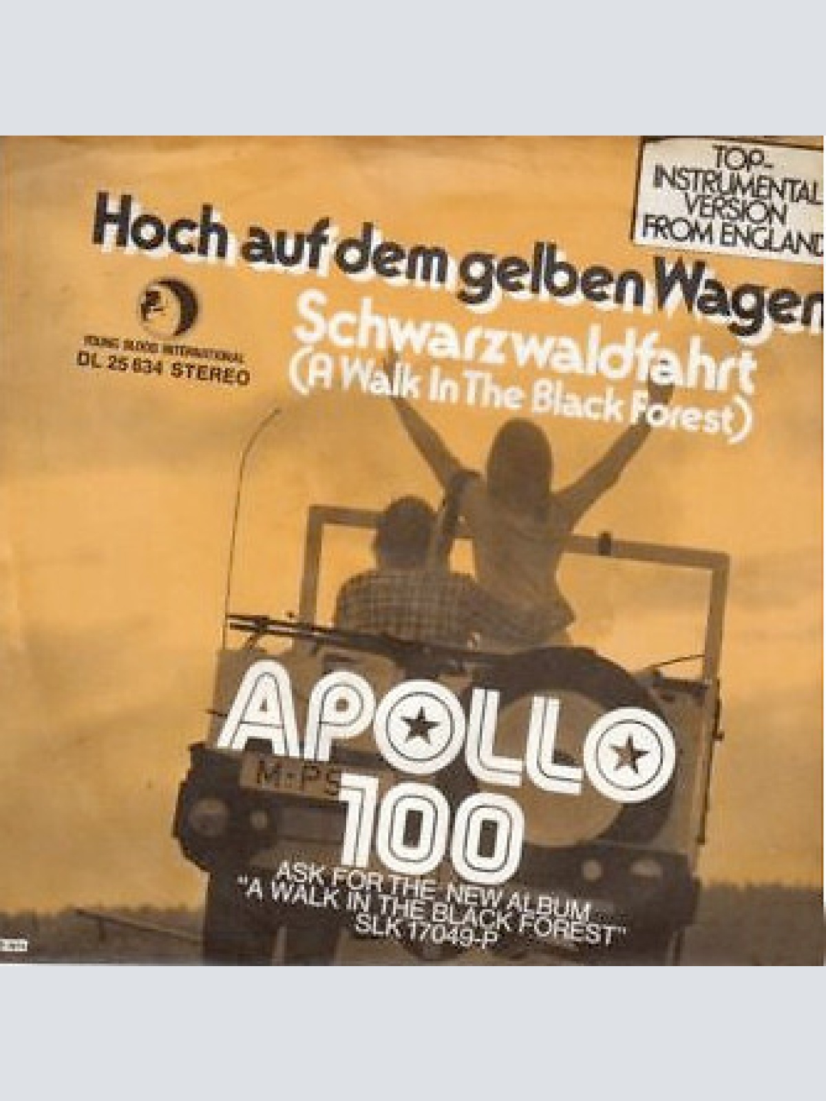 7", Promo Apollo 100 - Hoch Auf Dem Gelben Wagen / Schwarzwaldfahrt (Walk In ...