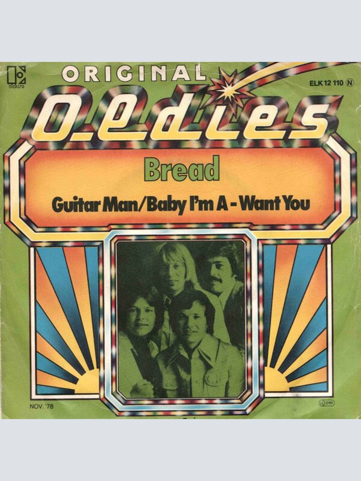 7" Bread - Guitar Man / Baby I'm A - Want You