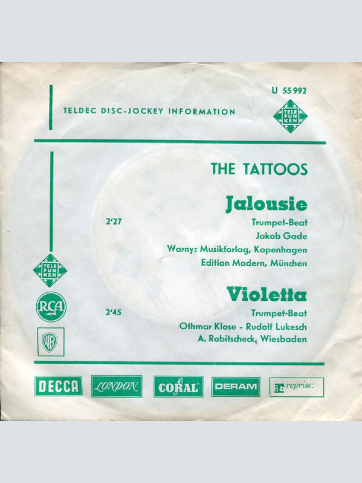 7", Single, Promo The Tattoos - Jalousie