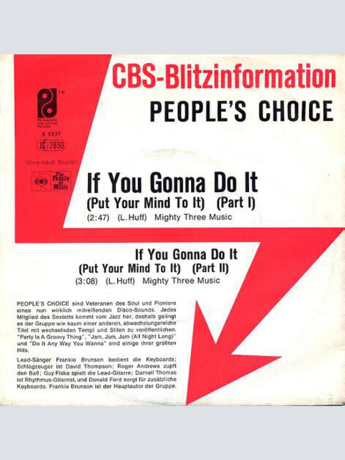 7", Single, Promo People's Choice - If You Gonna Do It (Put Your Mind To It)