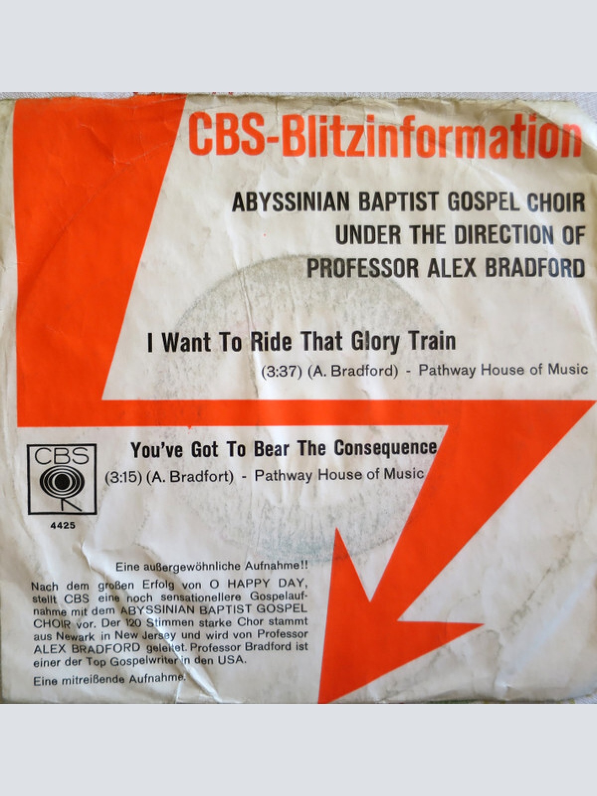 7", Single, Promo The Abyssinian Baptist Gospel Choir - I Want To Ride That G...