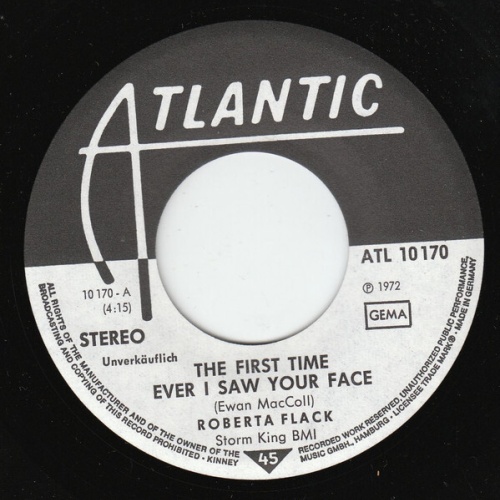 7", Single, Promo Roberta Flack - The First Time Ever I Saw Your Face / Rever...