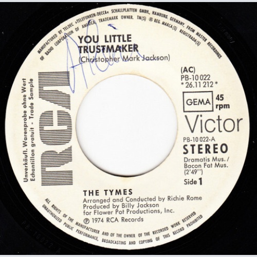 7", Single, Promo The Tymes - You Little Trustmaker