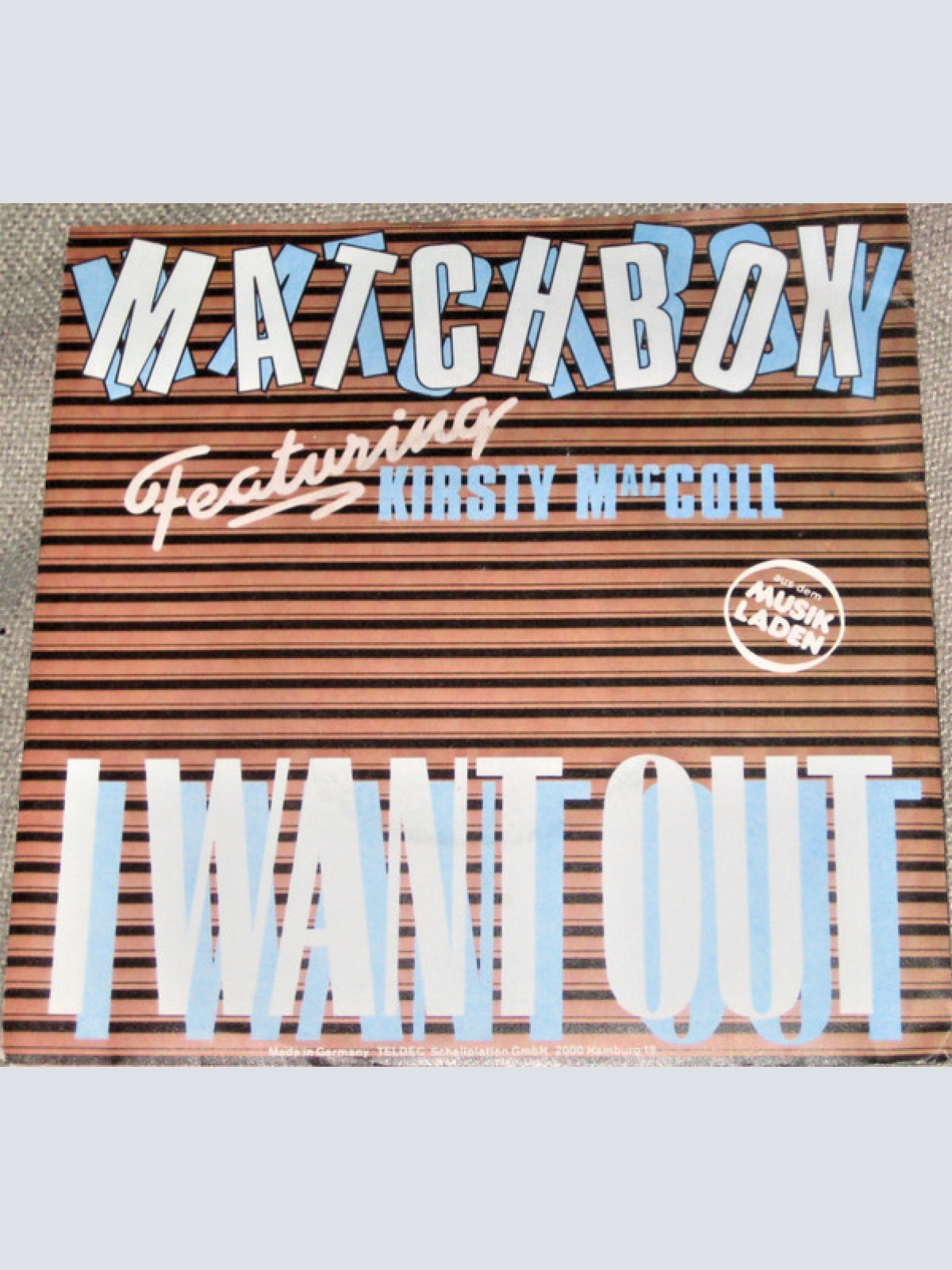 7", Single, Promo Matchbox (3) Featuring Kirsty MacColl - I Want Out