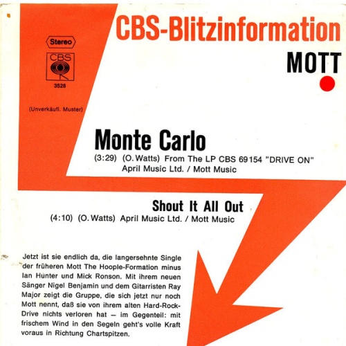 7", Single, Promo Mott (3) - Monte Carlo