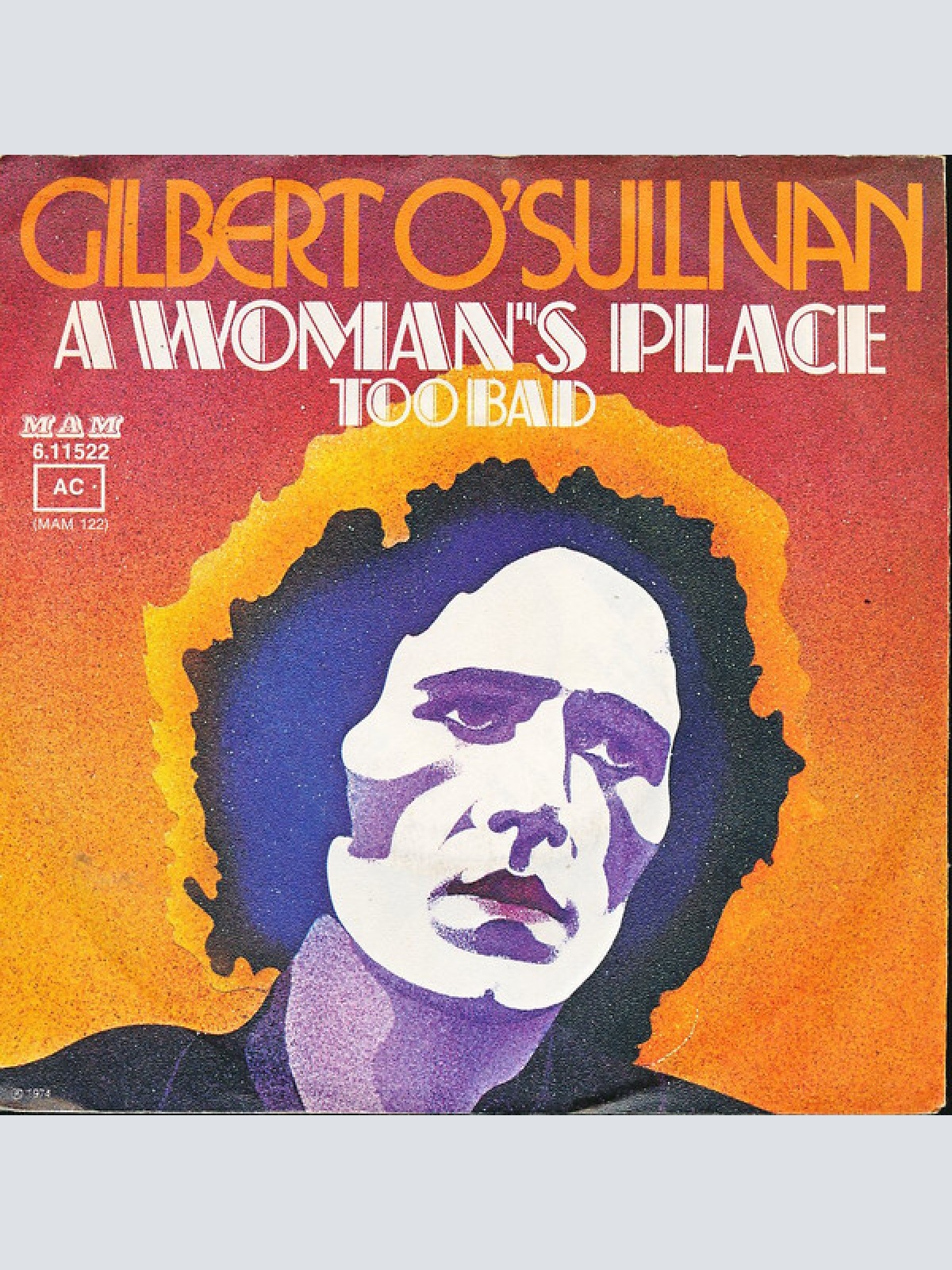 7", Single, Promo Gilbert O'Sullivan - A Woman's Place