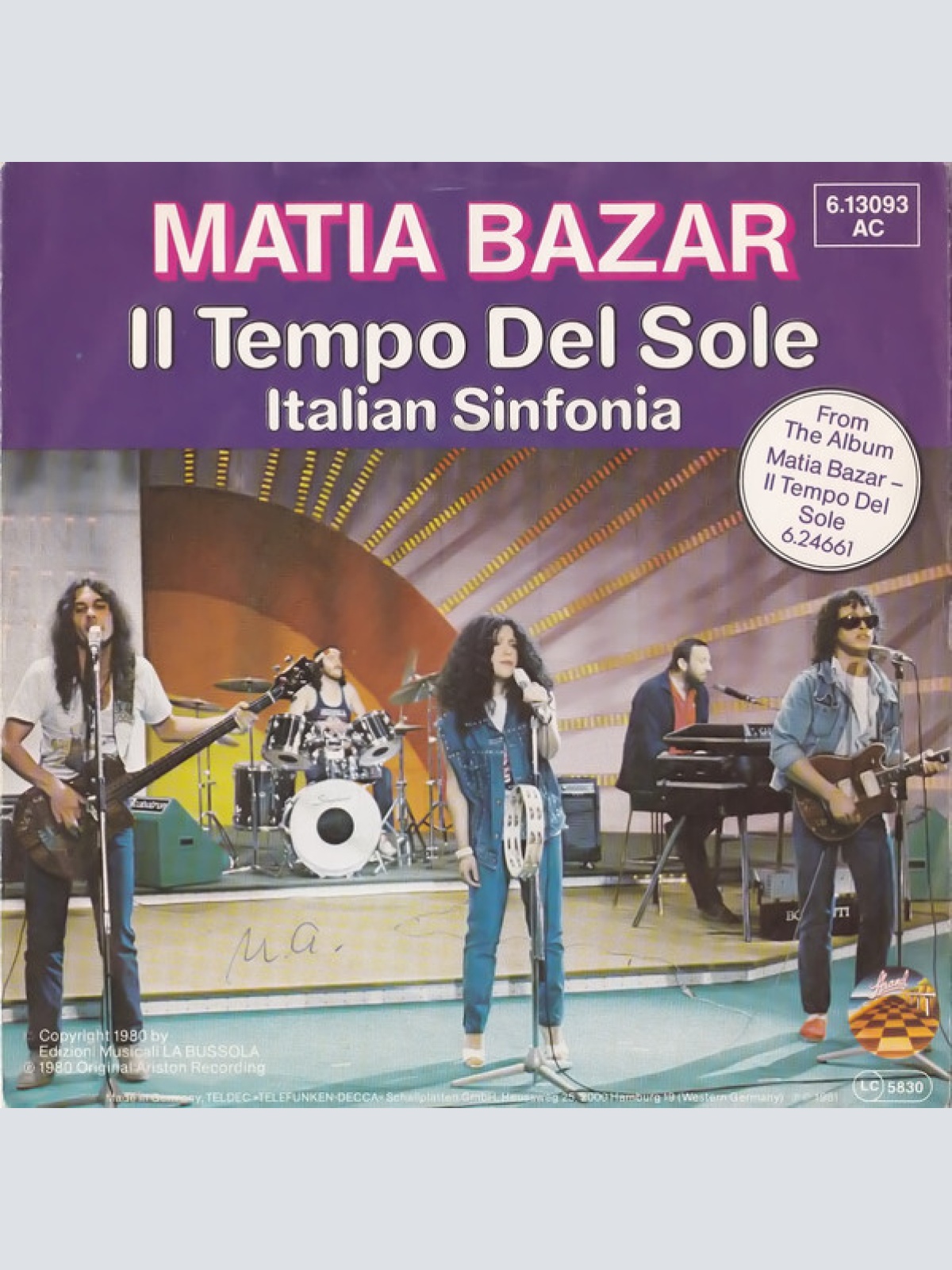 7" Matia Bazar - Il Tempo Del Sole