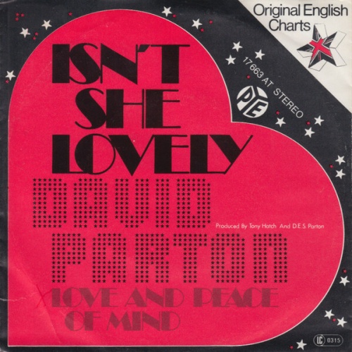 7", Single David Parton - Isn't She Lovely