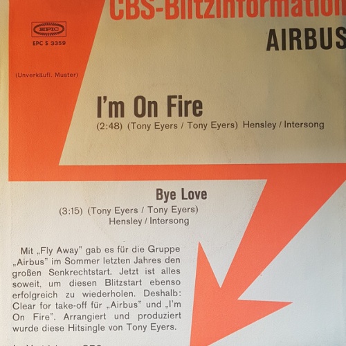 7", Single, Promo Airbus (3) - I'm On Fire