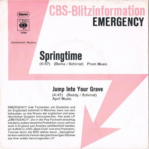 7", Single, Promo Emergency (6) - Springtime / Jump Into Your Grave