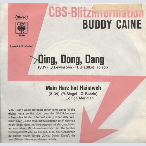 7", Single, Promo Buddy Caine - Ding, Dong, Dang