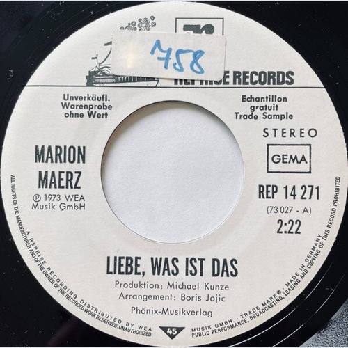 7", Single, Promo Marion Maerz - Liebe, Was Ist Das