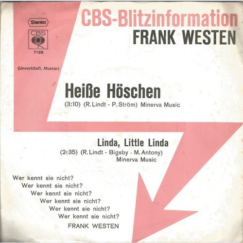 7", Single, Promo Frank Westen - Heisse Höschen