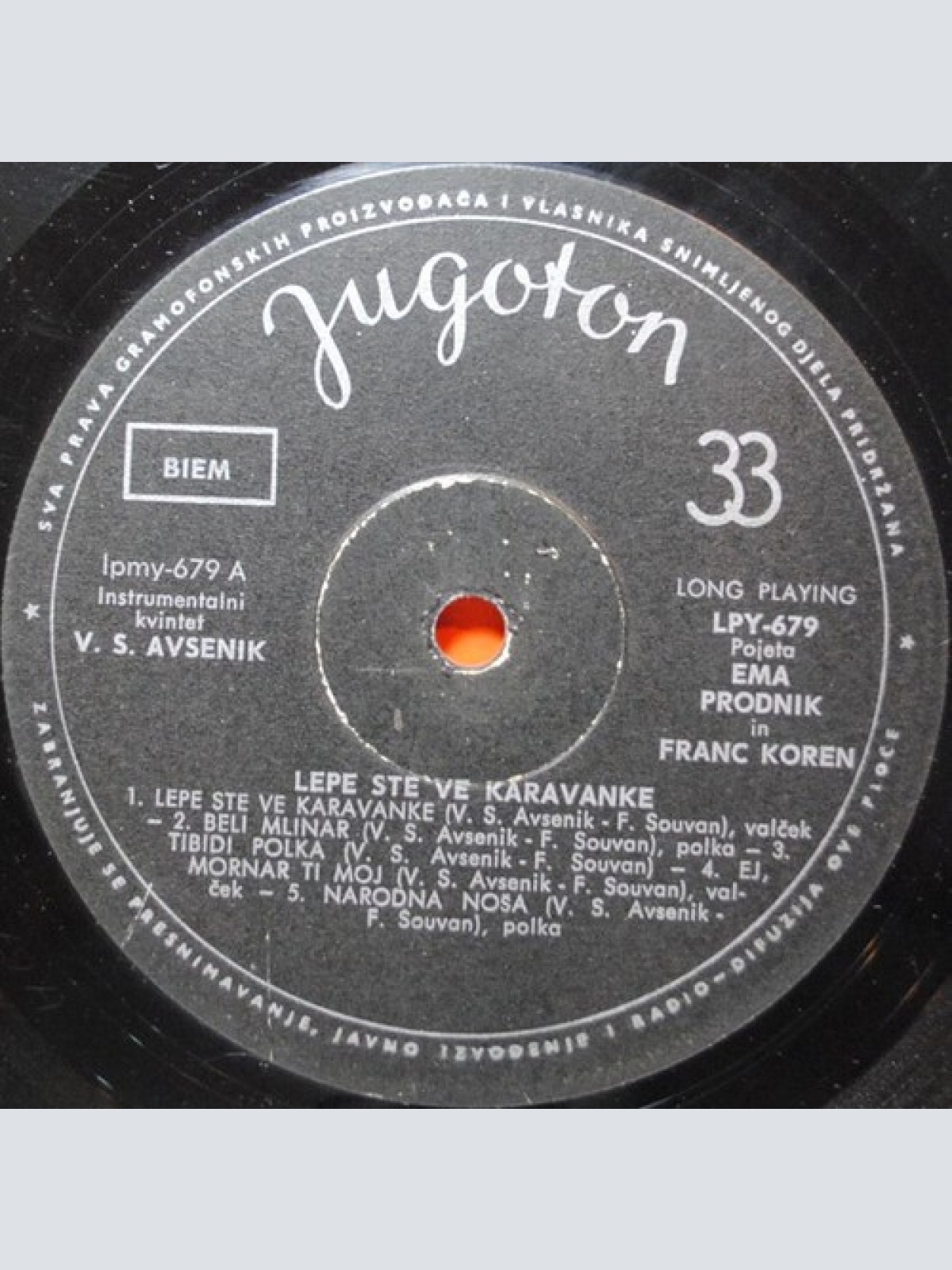 10", Album, Mono Kvintet V.S. Avsenik* - Lepe Ste Ve Karavanke