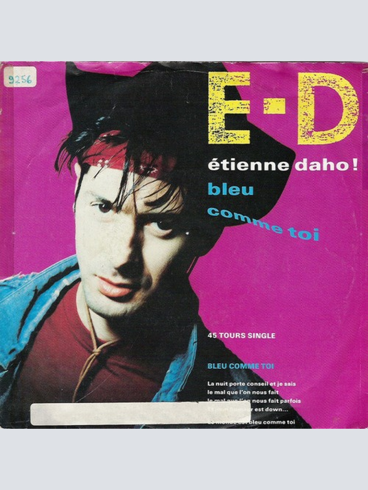 7", Single Etienne Daho - Bleu Comme Toi