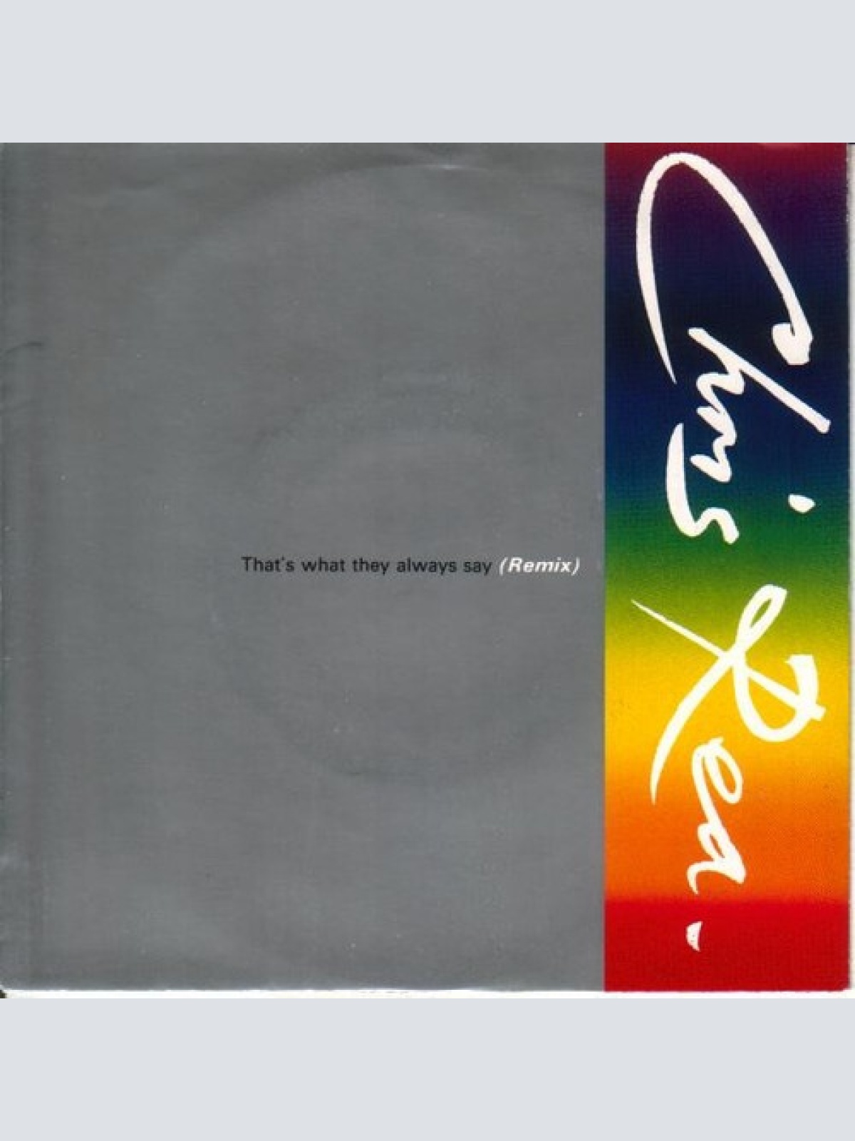7", Single Chris Rea - That's What They Always Say (Remix)