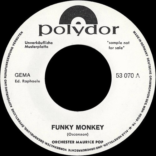 7", Promo Maurice Pop & Sein Orchester - Funky Monkey
