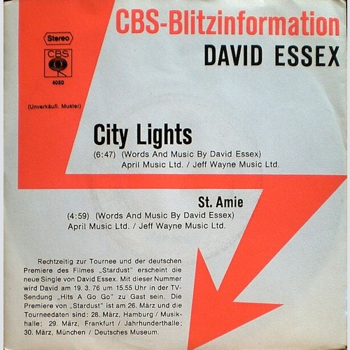 7", Single, Promo David Essex - City Lights