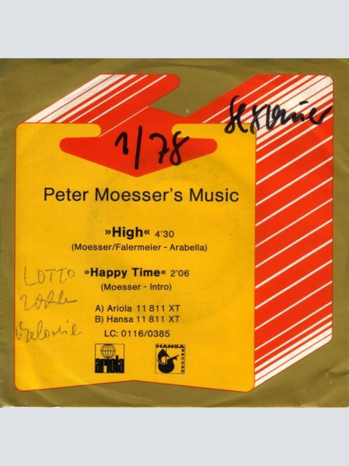 7", Single, Promo Peter Moesser's Music - High / Happy Time