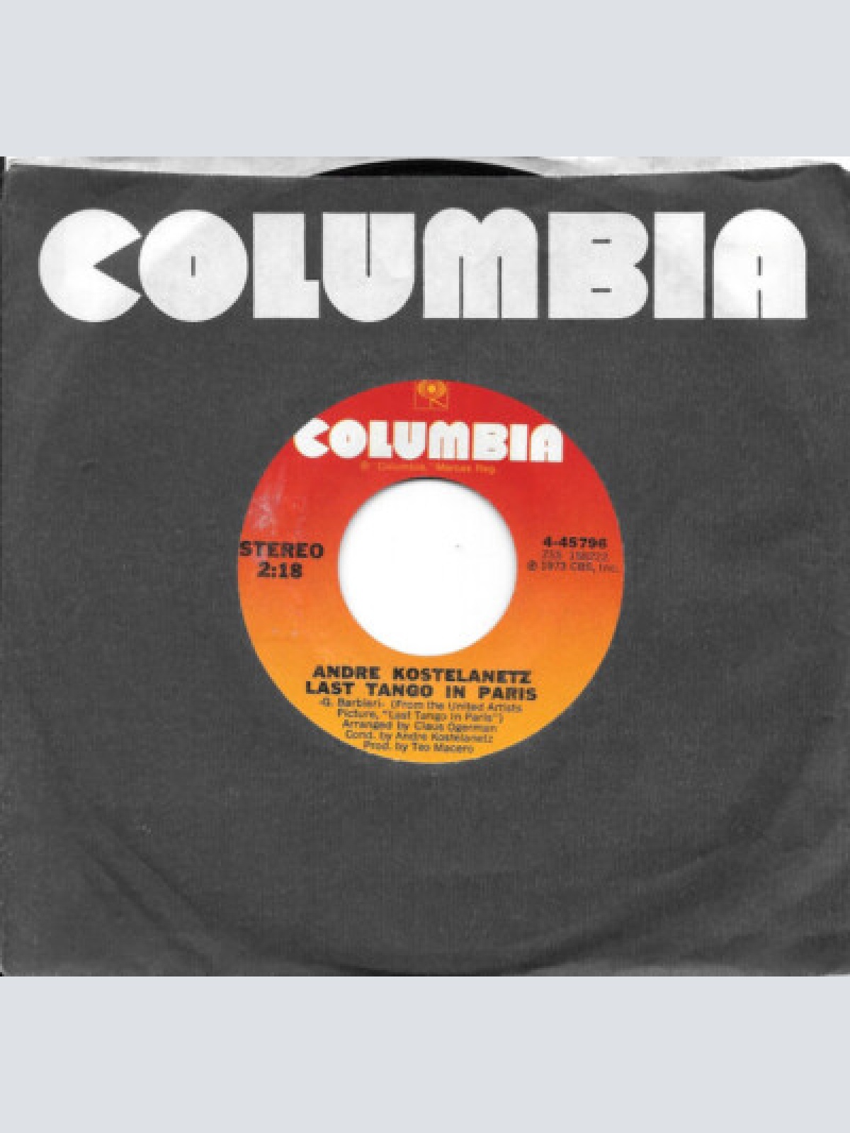 7" André Kostelanetz - Last Tango In Paris